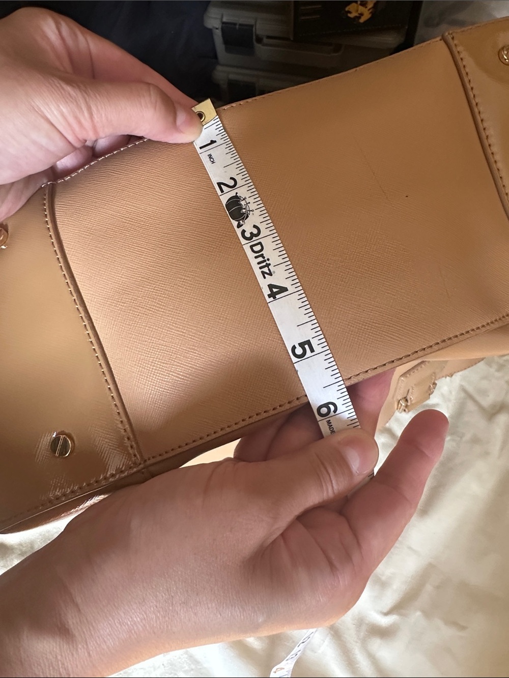 EUC Tory Burch Classic Tan Leather Tote Bag with Detachable Strap - Picture 11 of 11